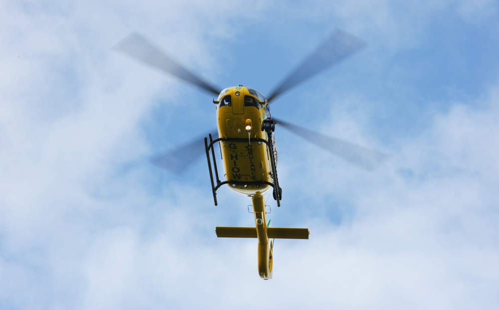 MAN AIRLIFTED TO HOSPITAL FROM BRADING