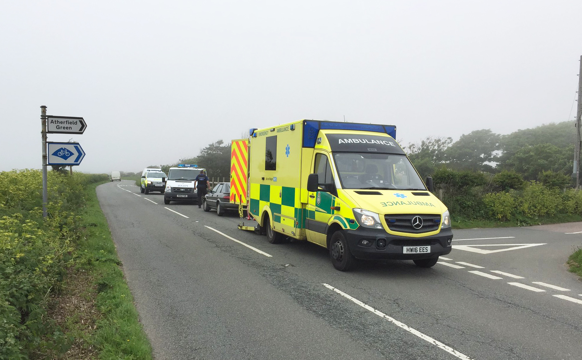 CYCLIST TAKEN TO HOSPITAL AFTER MILITARY ROAD CRASH