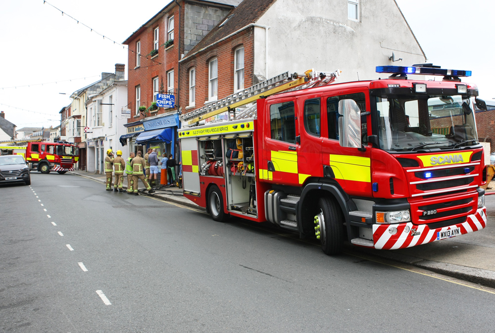 FIRE BREAKS OUT AT NEWPORT CHIPPY