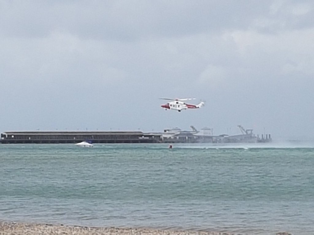 WOMAN PLUCKED FROM THE SEA OFF RYDE