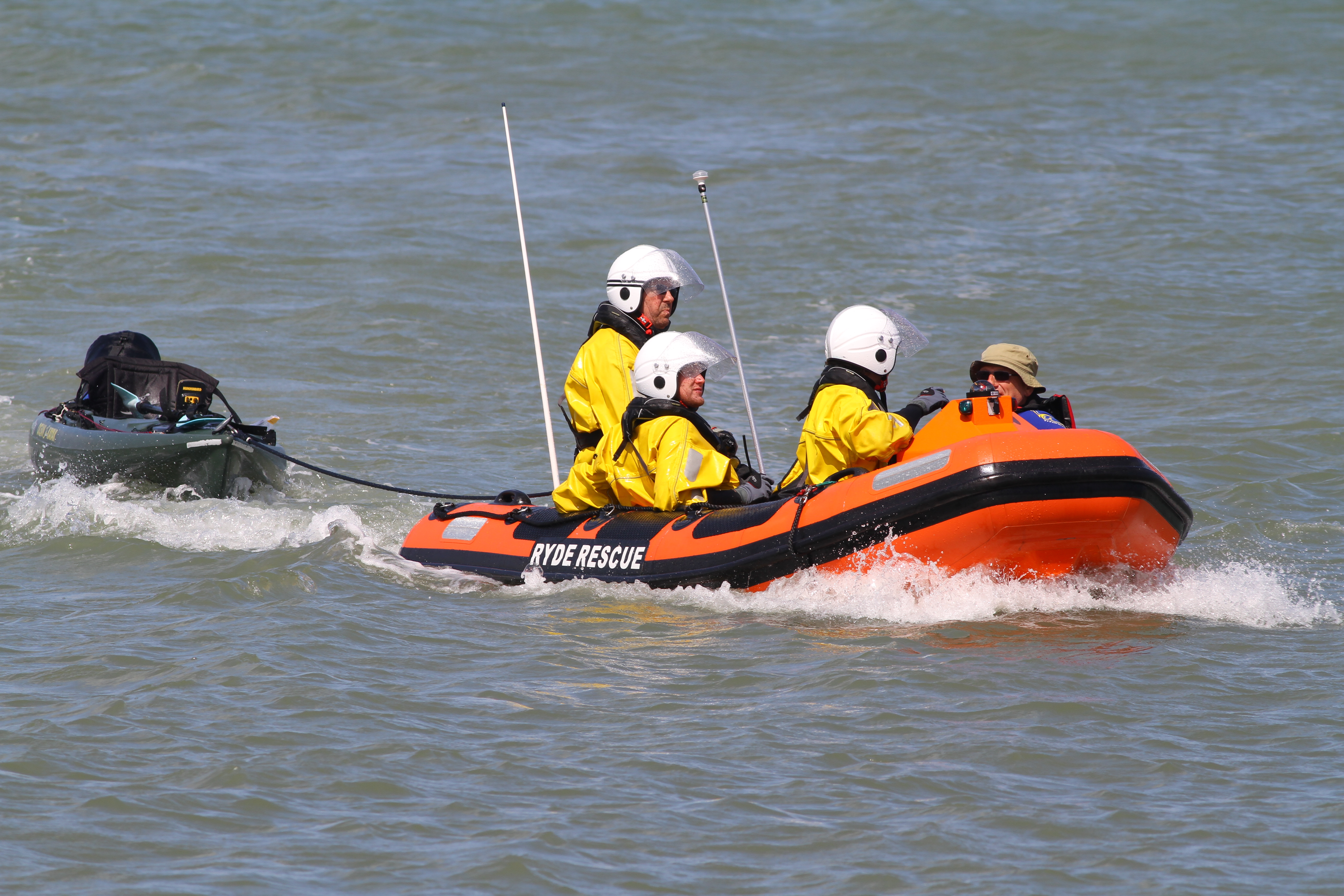 CHARITY KAYAKER RESCUED BY RYDE LIFEBOAT
