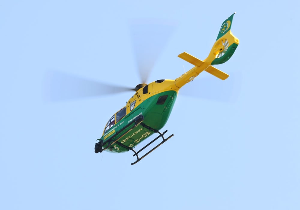 AIR AMBULANCE CALLED AFTER FALL FROM HEIGHT