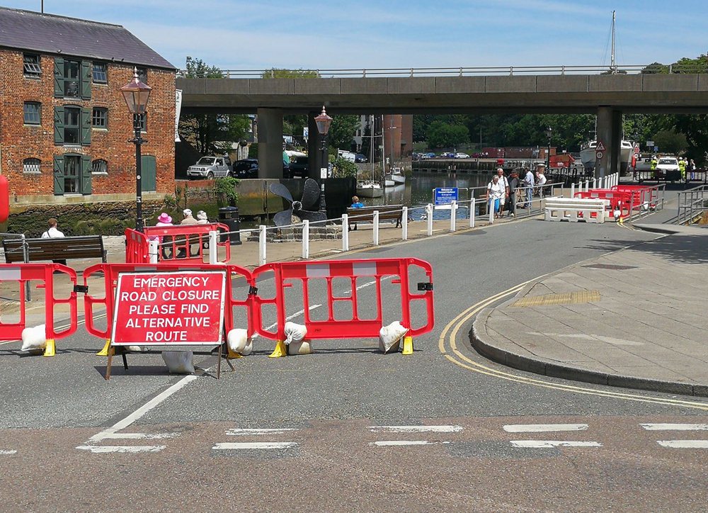 NEWPORT QUAY BRIDGE CLOSED AFTER BEING DEEMED WEAK