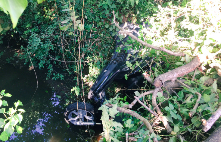MOTORCYCLIST TAKEN TO HOSPITAL WITH SUSPECTED FRACTURES