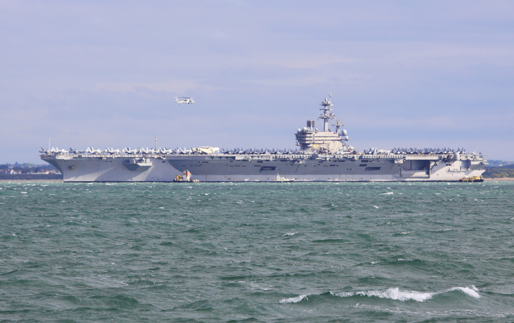 GIANT AIRCRAFT CARRIER USS GEORGE H.W BUSH TO VISIT THE SOLENT