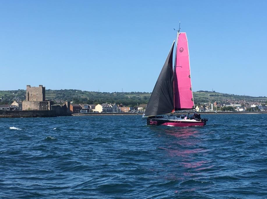 NATASHA TRIUMPHANTLY SAILS FROM SCOTLAND TO IRELAND