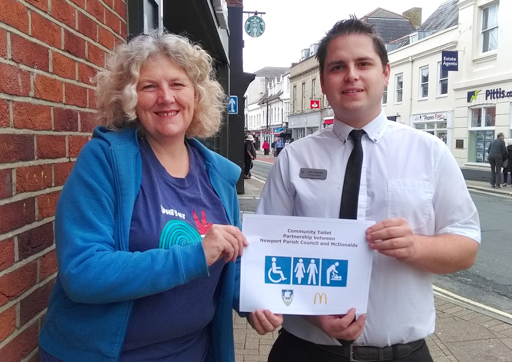 PARISH COUNCIL TEAM UP WITH MCDONALDS TO TRIAL COMMUNITY TOILET SCHEME