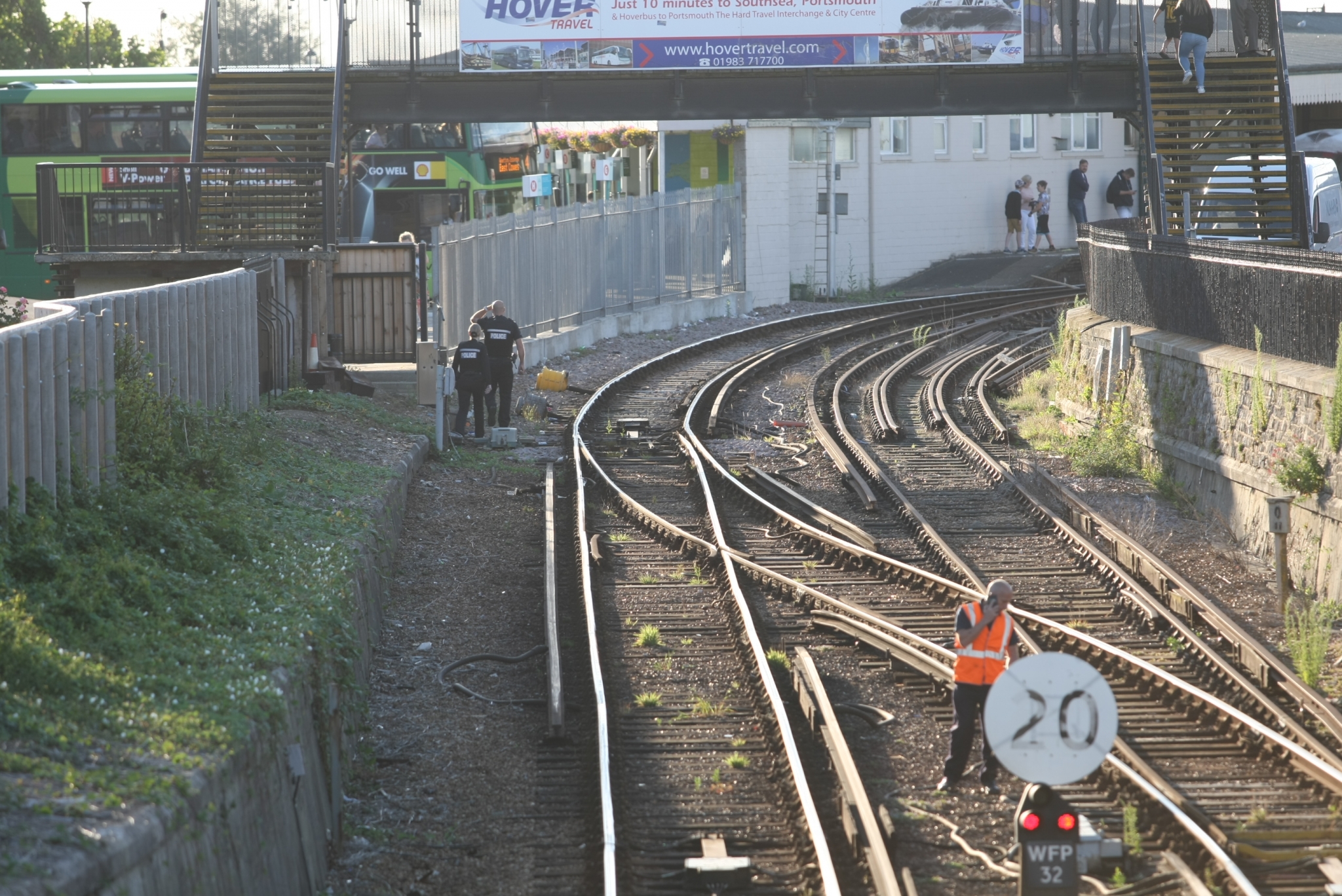 POLICE HUNT FOR MAN ON RAILWAY TRACK