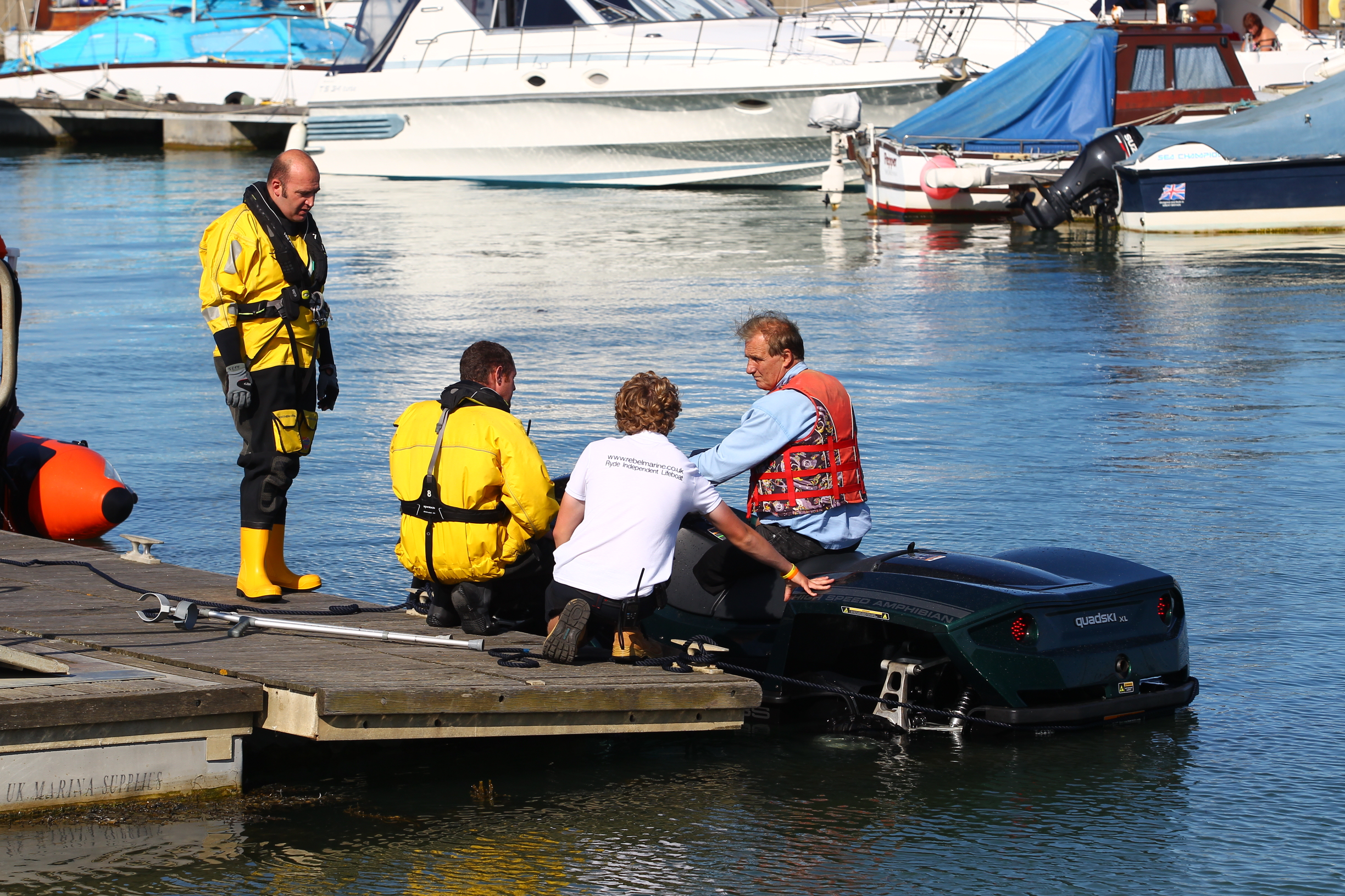 QUADSKI IN TROUBLE TOWED INTO RYDE