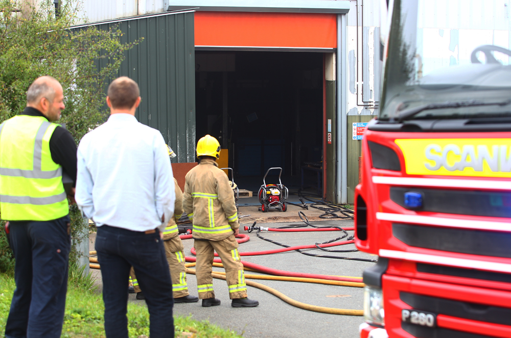 FIRE BREAKS OUT AT INDUSTRIAL UNIT IN NEWPORT
