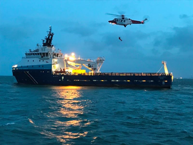 CPR GIVEN TO UNWELL CREWMAN IN EARLY MORNING RESCUE