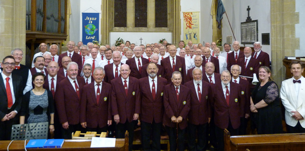 THUNDEROUS SOUND OF 2 MALE VOICE CHOIRS FILLED TOTLAND CHURCH