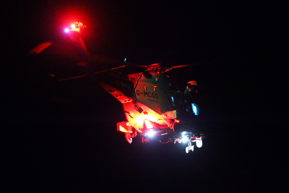 2 AIRLIFTED TO SAFETY FROM DEPTHS OF BLACKGANG