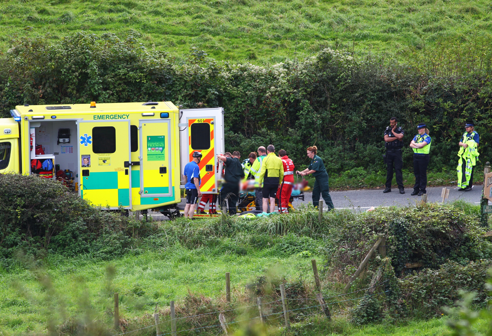 AIR AMBULANCE CALLED TO SERIOUSLY INJURED CYCLIST