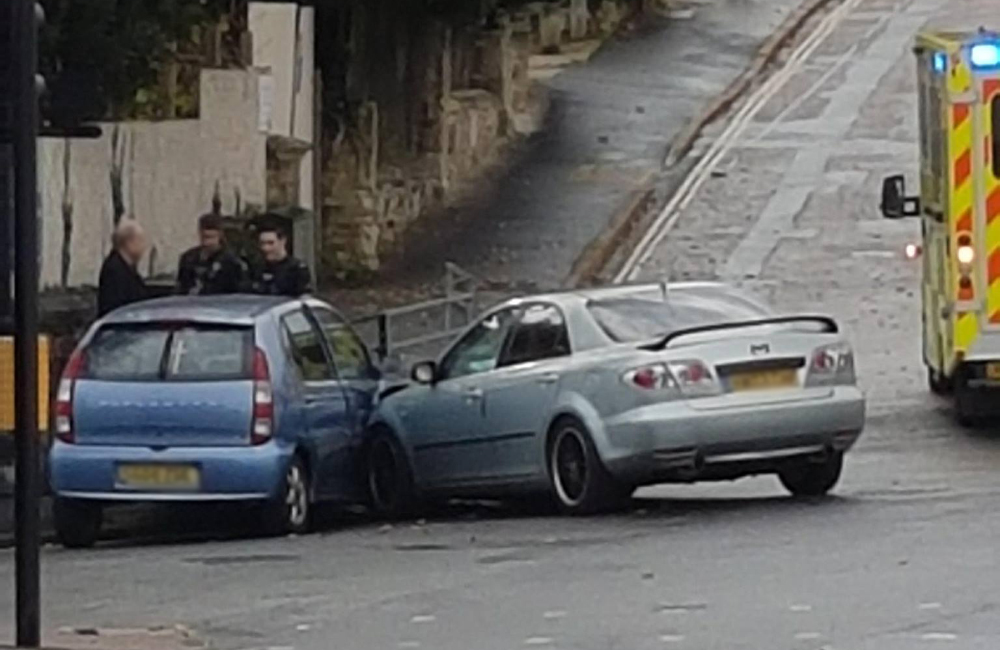 CRASH AT CROSSROADS IN SHANKLIN