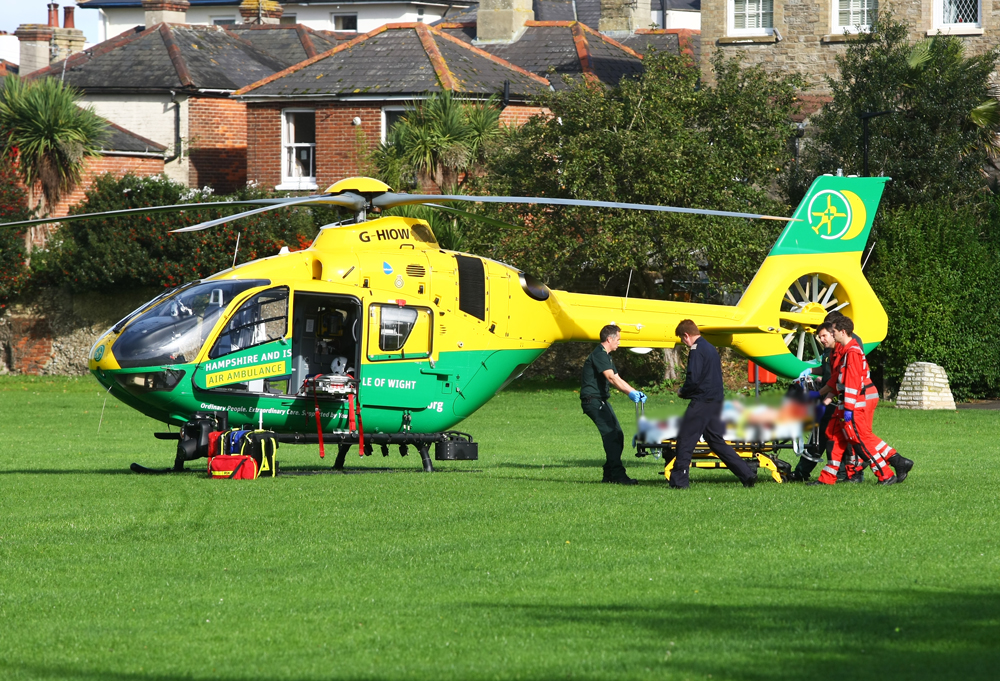 AIR AMBULANCE CALLED TO SERIOUSLY ILL PATIENT IN RYDE