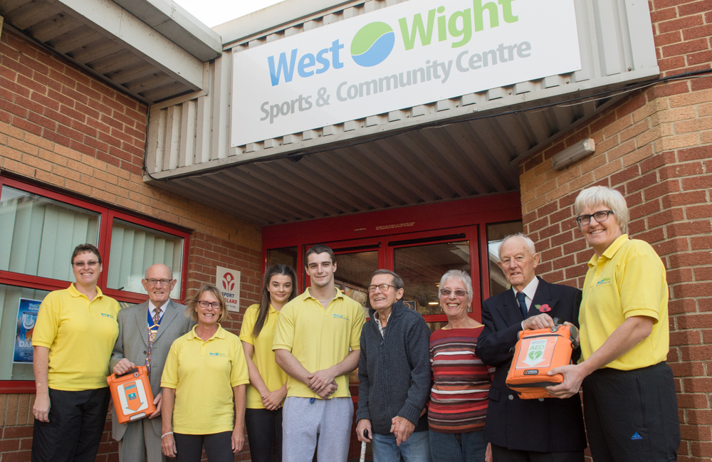 DEFIBRILLATOR CONTINUES TO SAVE LIVES AT WEST WIGHT SPORTS CENTRE