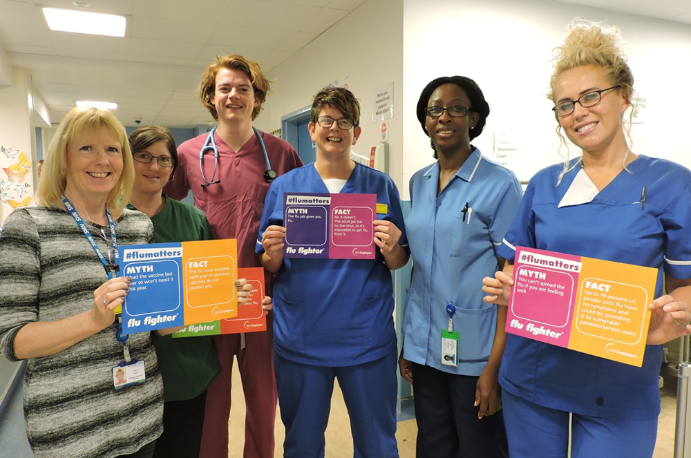 OVER 1,300 NHS STAFF VACCINATED AGAINST FLU
