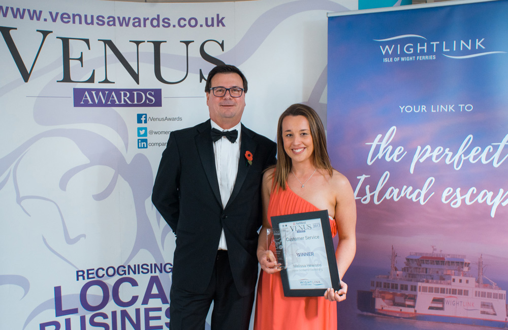 ISLE OF WIGHT ENTREPRENEUR WINS VENUS AWARD FOR CUSTOMER SERVICE