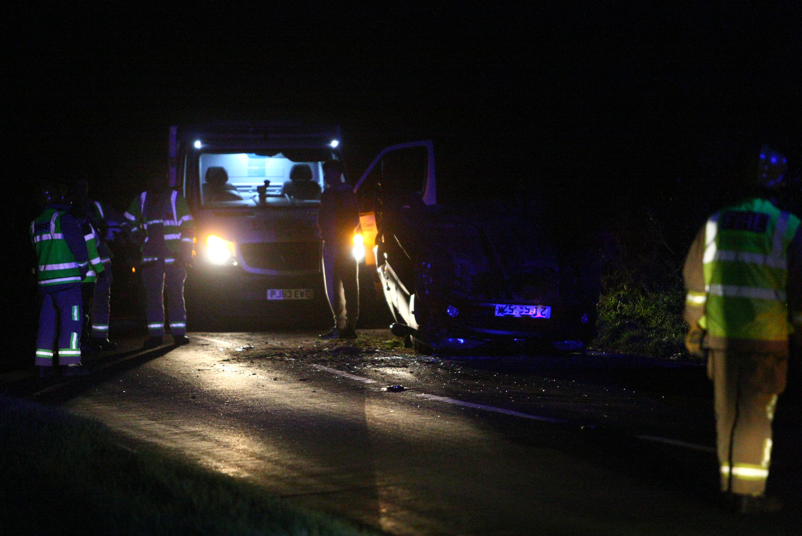 CAR ROLLS ONTO ROOF AT  BRANSTONE