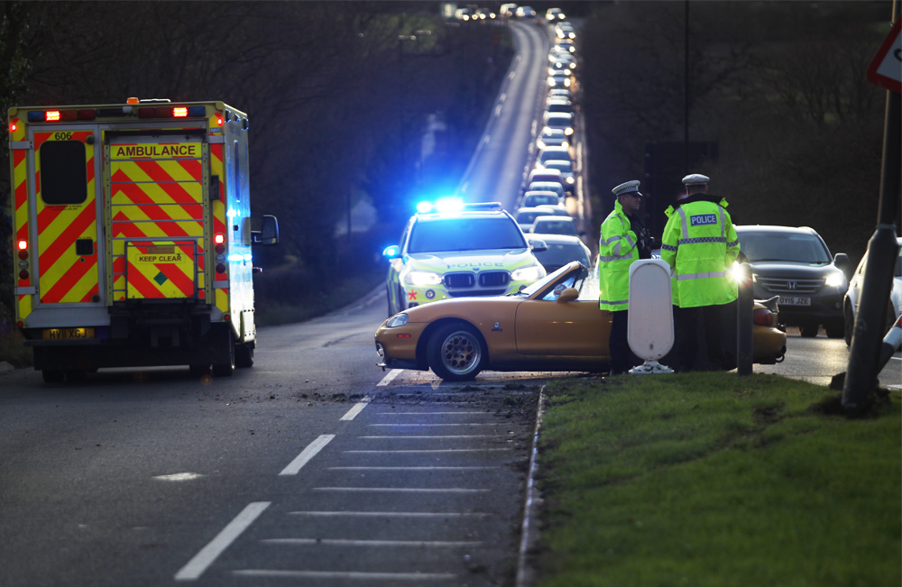 CAR CRASHES INTO LAMPPOST AT WHIPPINGHAM