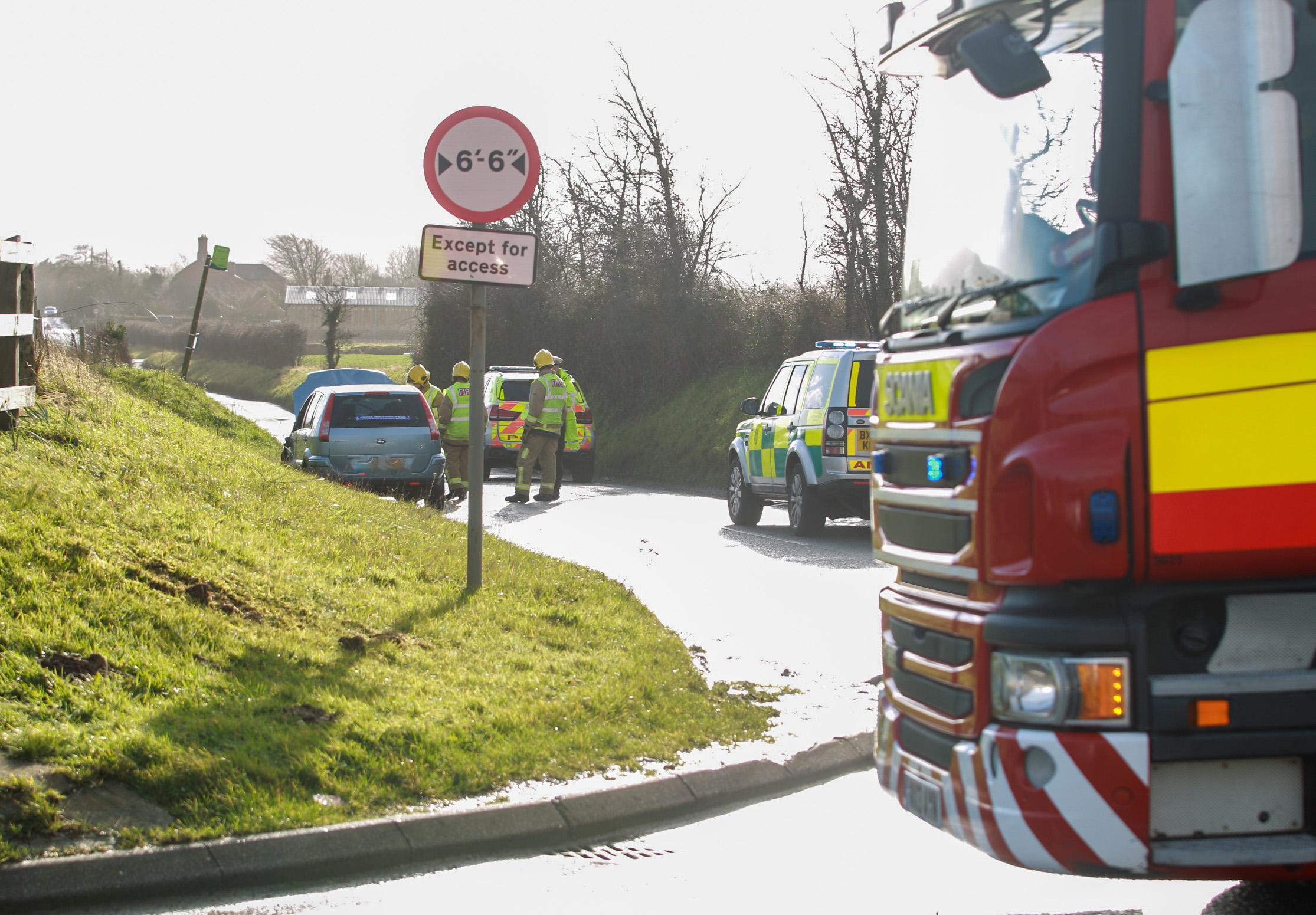 CAR ROLLS ON MERSTONE LANE