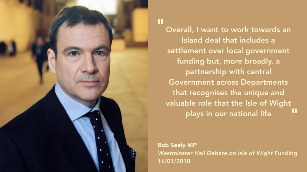 BOB LEADS PARLIAMENTARY DEBATE CALLING FOR MORE ISLAND FUNDING