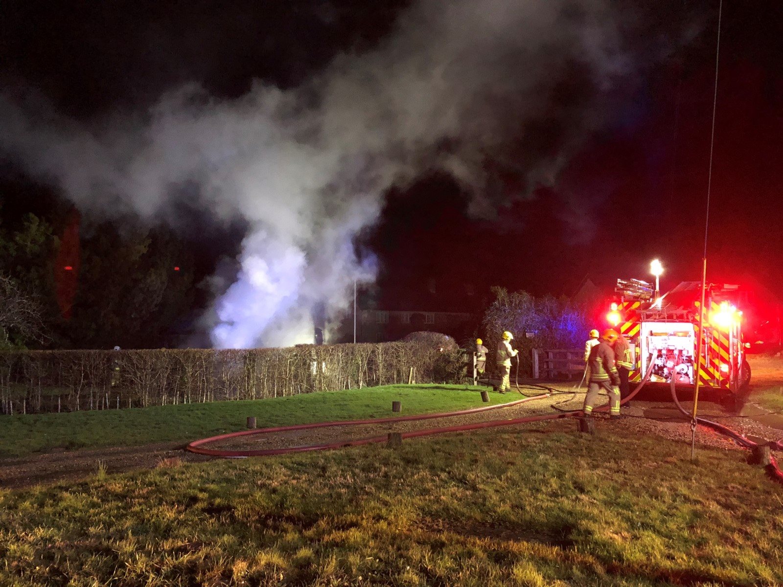 OUT BUILDING FIRE TACKLED IN CALBOURNE