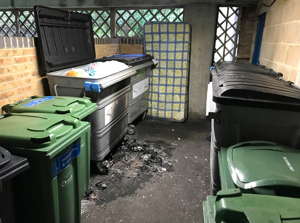 POLICE INVESTIGATE MALICIOUS BIN FIRE IN COWES