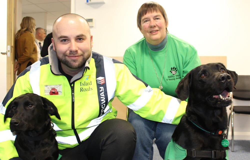 ISLAND ROADS’ STAFF CHARITY NAMED AS ABILITY DOGS 4 YOUNG PEOPLE