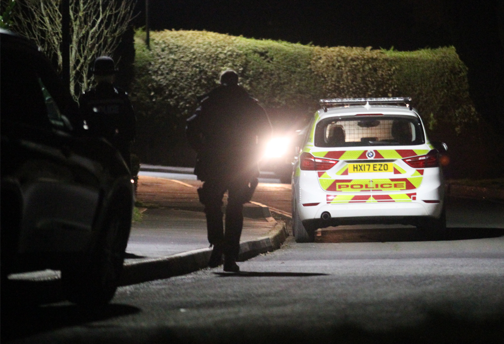 POLICE DESCEND ON QUIET BINSTEAD ROAD