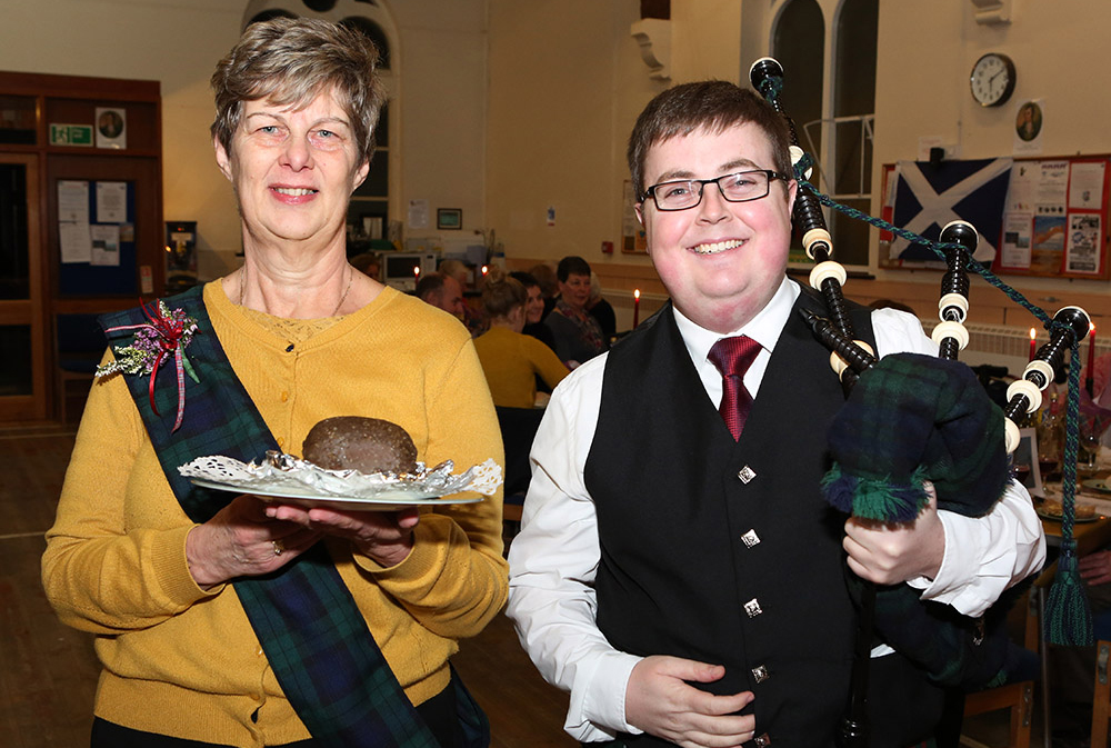 HAGGIS AND COCK-A-LEEKIE SOUP ON THE TABLE AT CHURCH’S BURNS NIGHT SUPPER