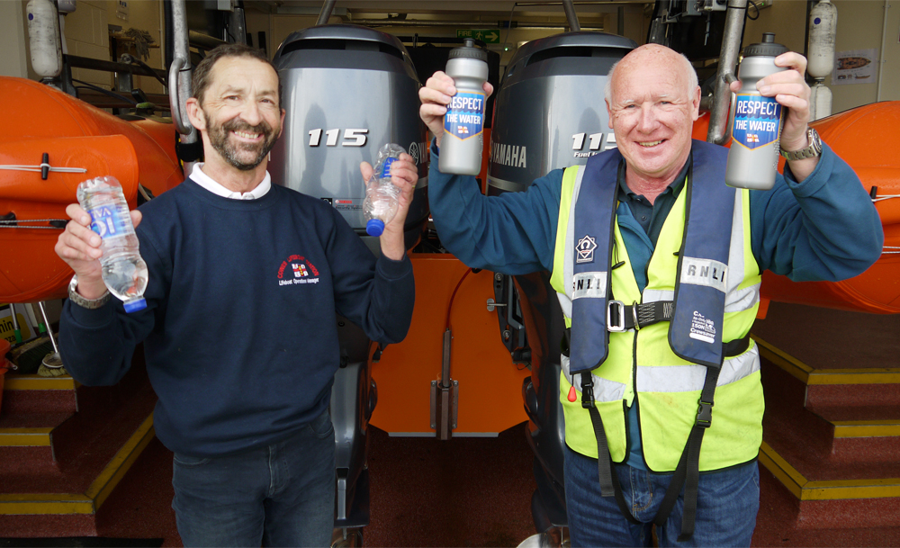 LIFEBOAT MEMBERS DRINK TO A PLASTIC FREE FUTURE
