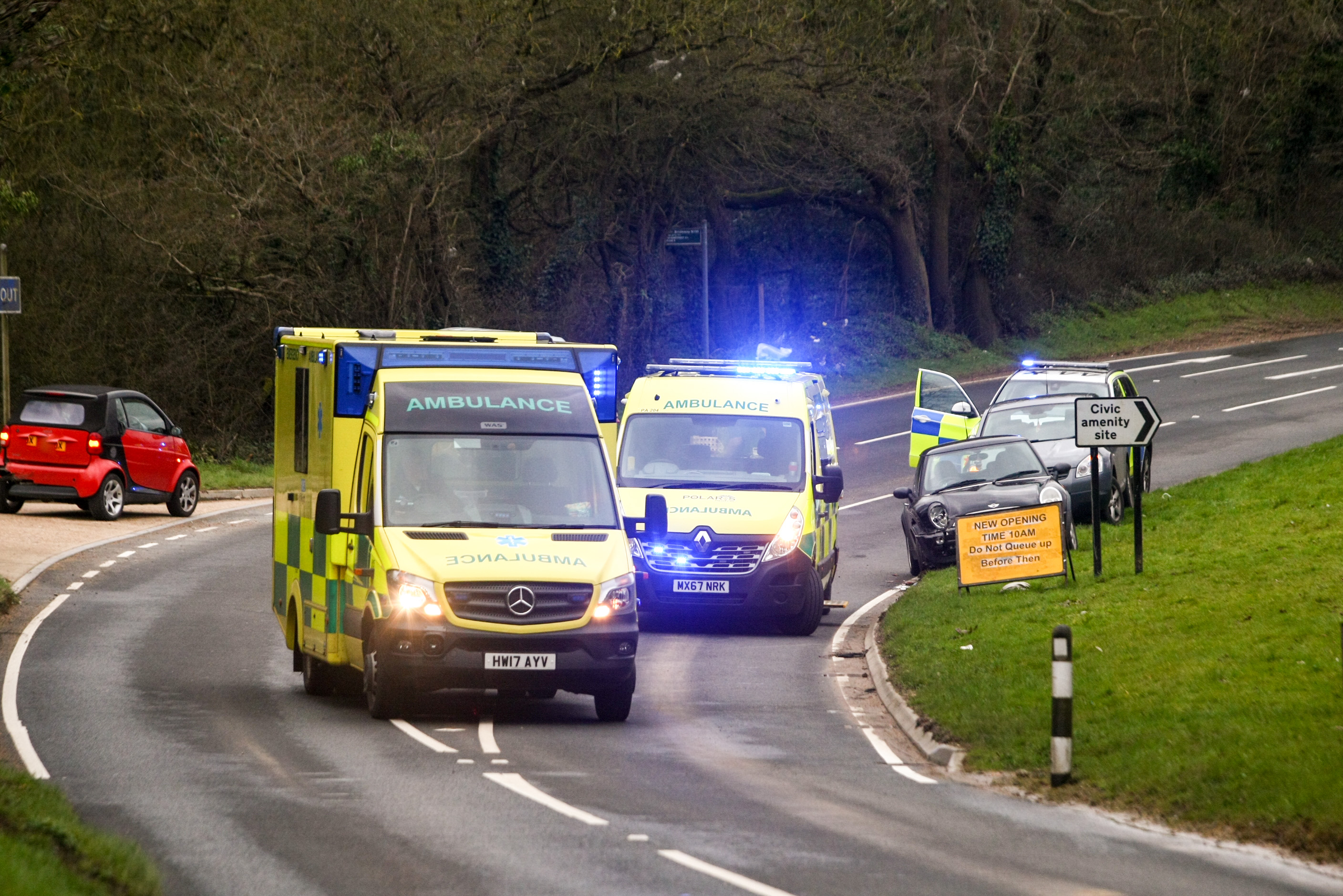 TWO CARS COLLIDE ON BRIDDLESFORD ROAD
