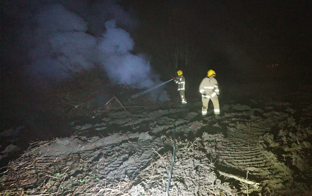 LARGE FIRE IN THE OPEN TACKLED IN THE WEST WIGHT
