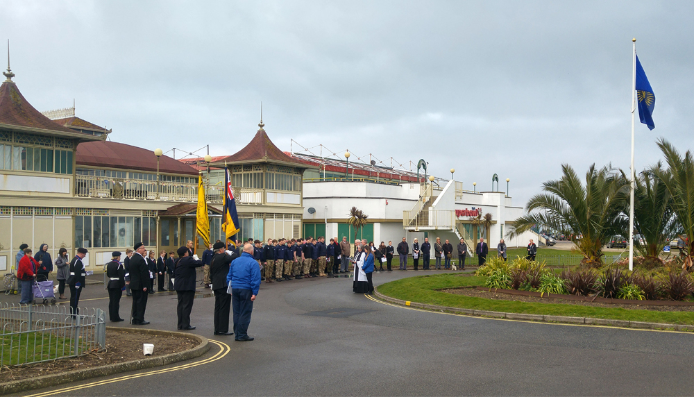 COMMONWEALTH FLAG RAISED ABOVE RYDE