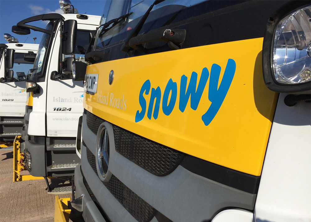 ISLAND ROADS SHOWS GRIT DURING BIG FREEZE