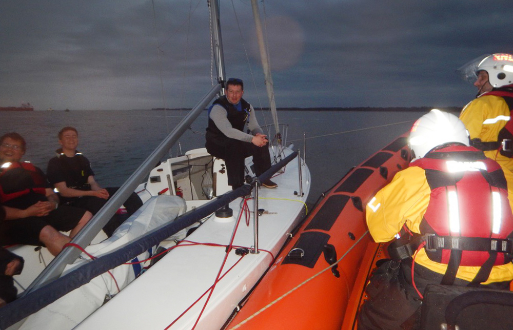 COWES LIFEBOAT’S CREW SWITCHED FROM TRAINING TO RESCUE MODE
