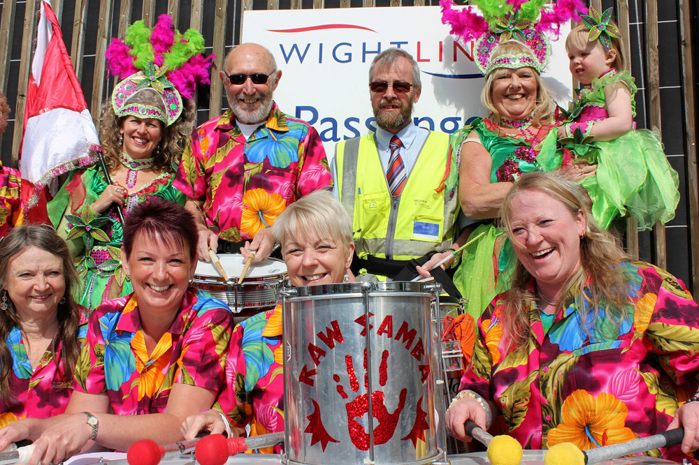 SAMBA RHYTHMS AT WIGHTLINK’S FISHBOURNE TERMINAL
