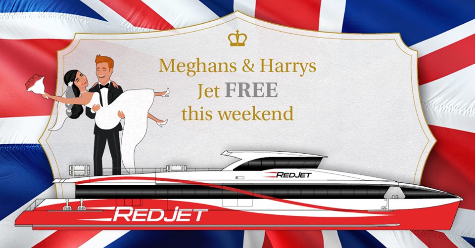 FREE RED JET TRAVEL FOR ALL HARRYS AND MEGHANS THIS ROYAL WEDDING WEEKEND