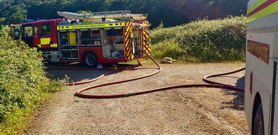 FIELD FIRE STOPPED FROM SPREADING TO COPSE