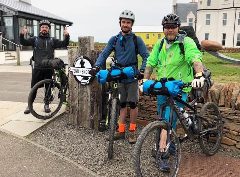 ISLAND TRIO CYCLING FROM JOHN O’GROATS TO LANDS END FOR DAISY CHAINS IW