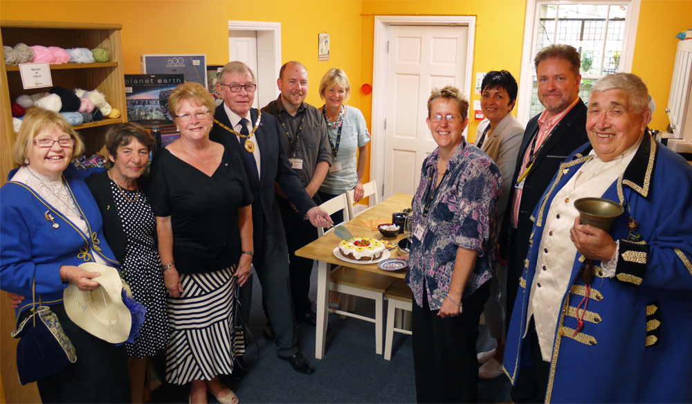 TOWN CRIER RINGS IN THE CHANGES AT MOUNTBATTEN SHANKLIN