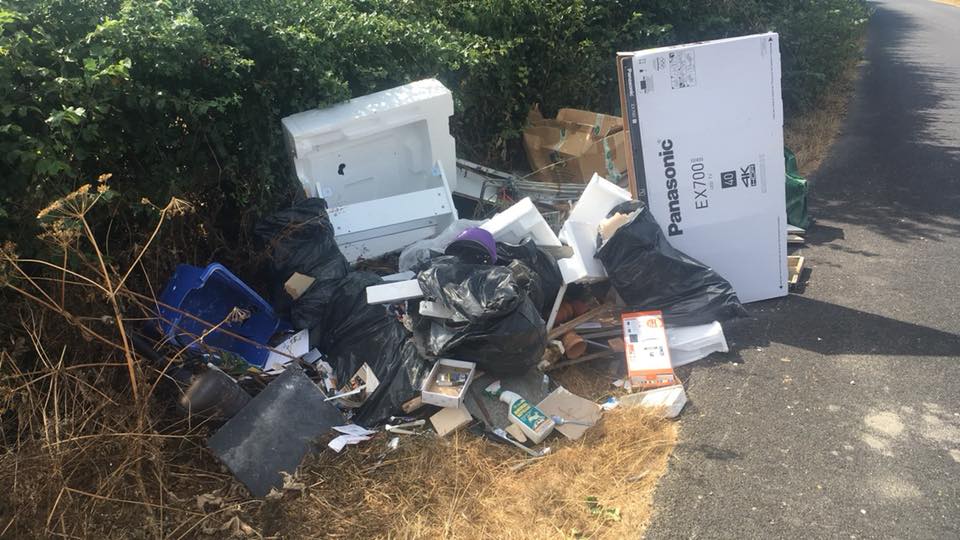 FLY TIPPING CASTS SHADOW OVER GURNARD COUNTRYSIDE