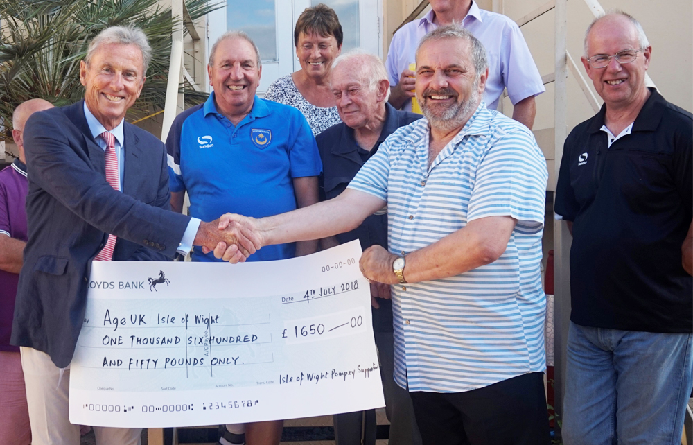 POMPEY SUPPORTERS CLUB RAISE £1,650 FOR AGE UK ISLE OF WIGHT