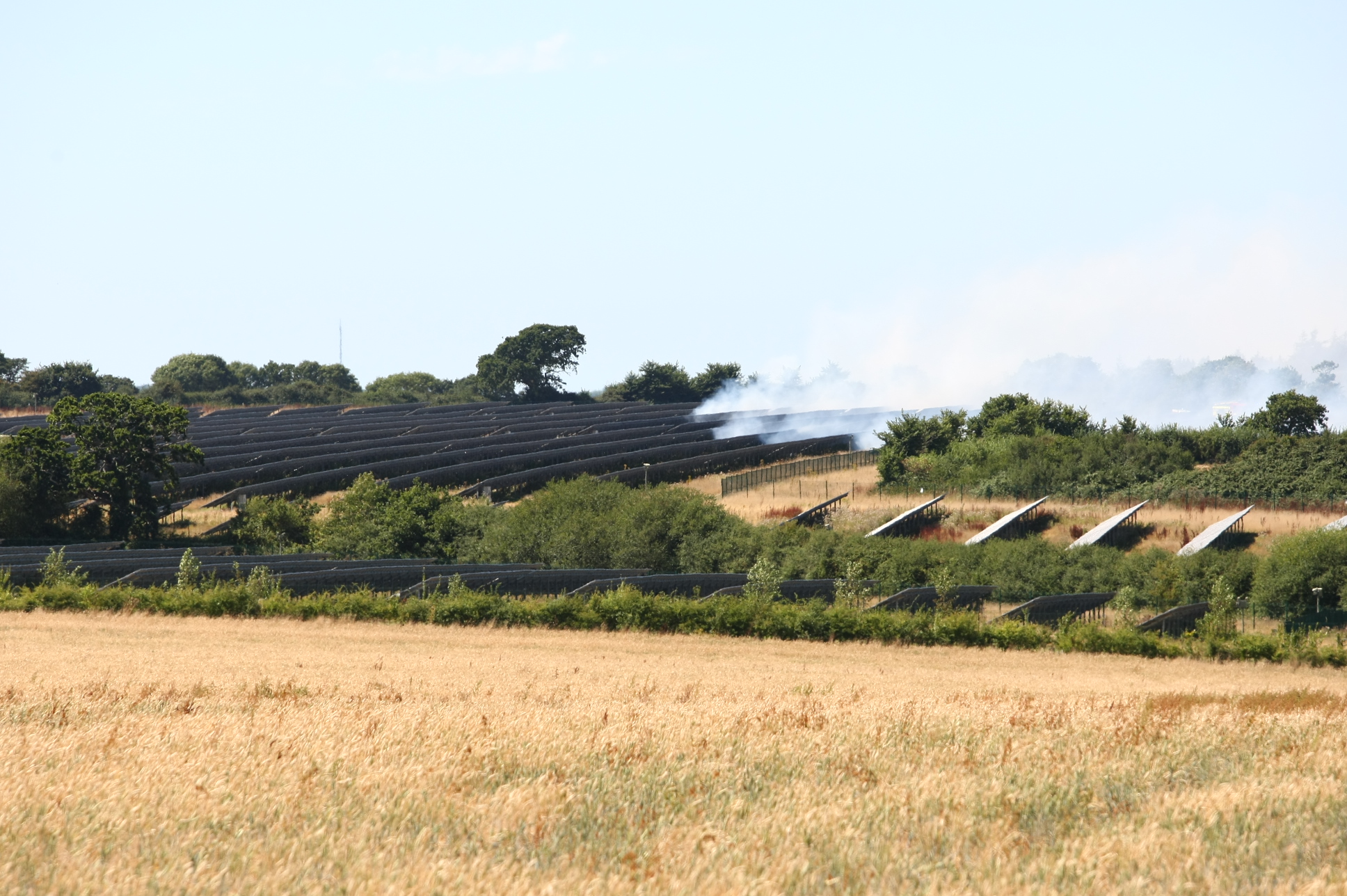 FIREFIGHTERS CALLED TO SOLAR FARM FIRE IN ST HELENS
