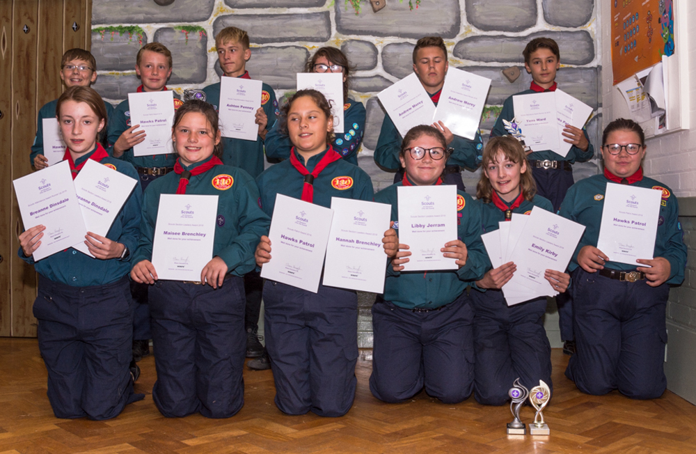 1ST NEWPORT SCOUT GROUP CELEBRATE SUCCESS ACROSS THE BOARD