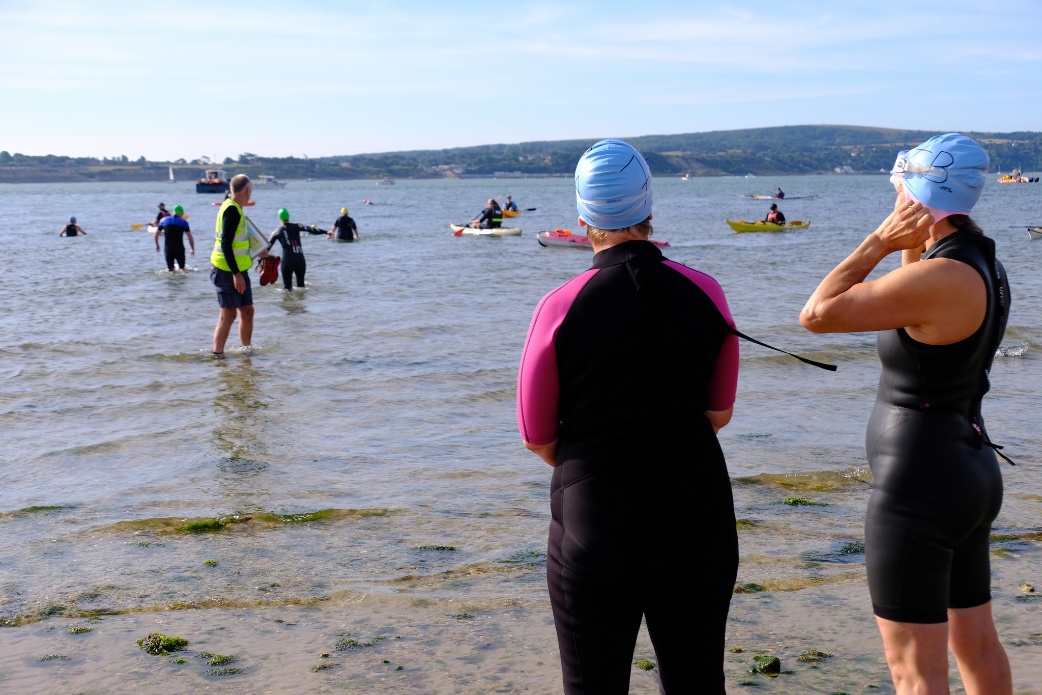 40 FUNDRAISERS SWIM THE SOLENT IN AID OF WEST WIGHT CHARITY