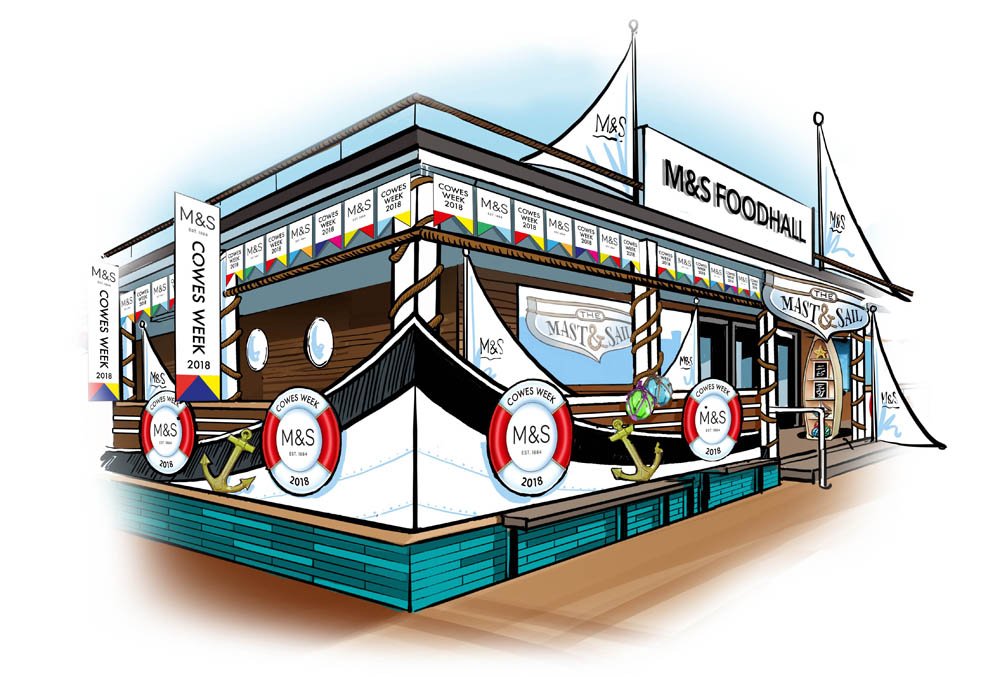 M&S LAUNCHES POP-UP ‘MAST & SAIL’ BAR FOR COWES WEEK