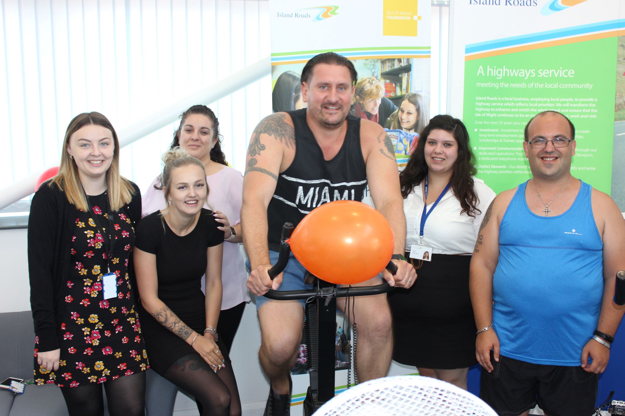 ISLAND ROADS STAFF CLOCK UP MILES FOR CHARITY